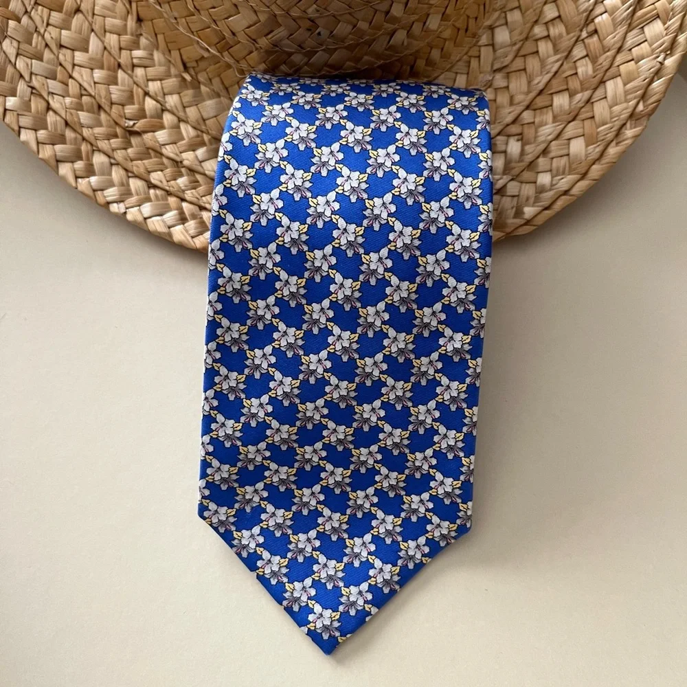 Blue‎ Floral Men's Tie
